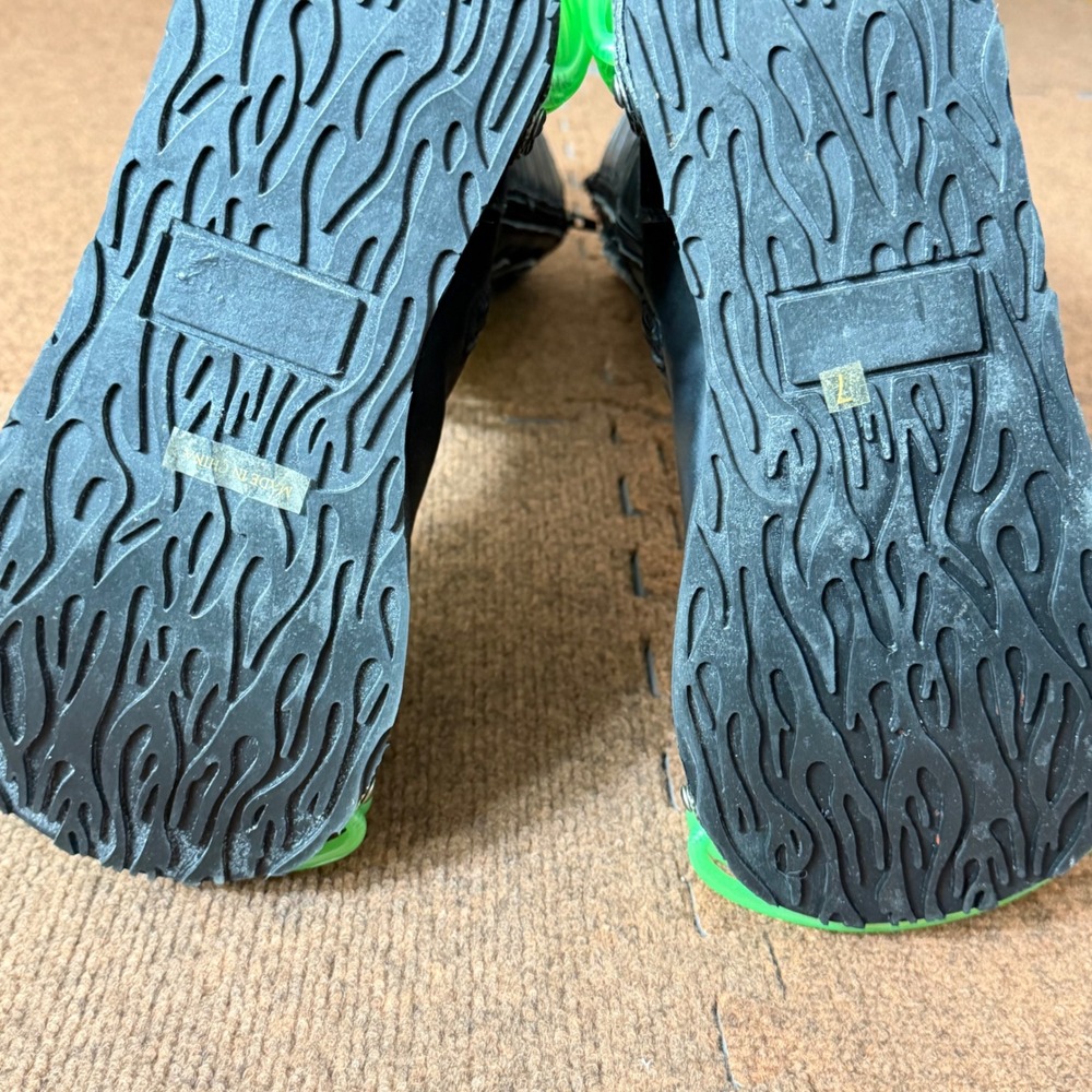 Demonia Pleaser Techno-850UV Boots Black Neon Green Cyber Goth Platform Womens 7 - Picture 15 of 16